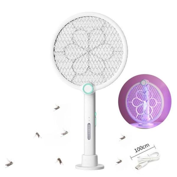 Anti-myggracket, Anti-mygglampa, med laddningsbas mot myggor, flugor, insekter, flygande