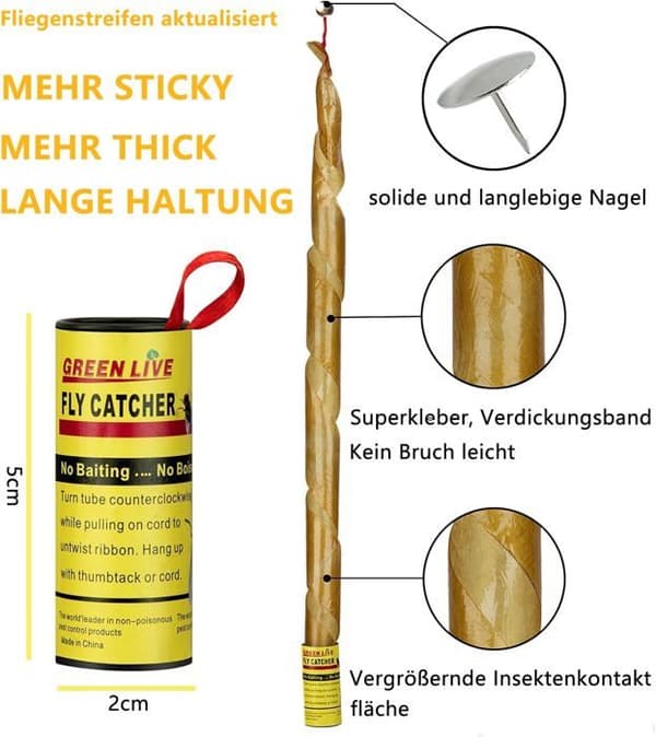 48 st flugpapper inuti, flugfångare rullar flugdödarpapper[J206]