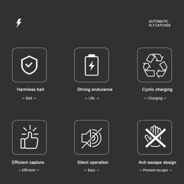 Elektrisk flugfälla - Noname - Roterande - USB - Lätt att rengöra - 5W