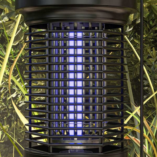 Rootz -roikkuva hyönteisten hylkivä lamppu - puutarhakäyttö - Bug Zapper - Solar & USB -C -laki - 50 m²: n peitto - Ø17.5 x 25,8h cm - musta