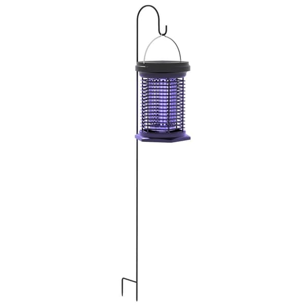 Rootz -roikkuva hyönteisten hylkivä lamppu - puutarhakäyttö - Bug Zapper - Solar & USB -C -laki - 50 m²: n peitto - Ø17.5 x 25,8h cm - musta