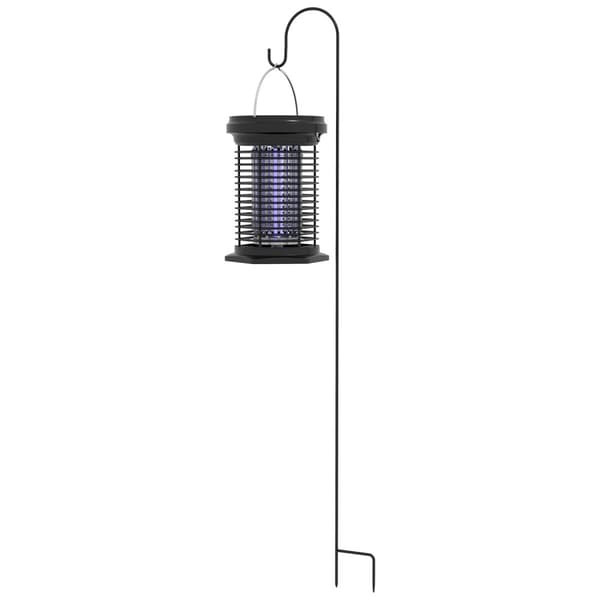 Rootz hængende insektafvisende lampe - have lanterne - bug zapper - Solar & USB -C opladelig - 50m² dækning - Ø17,5 x 25,8h cm - sort