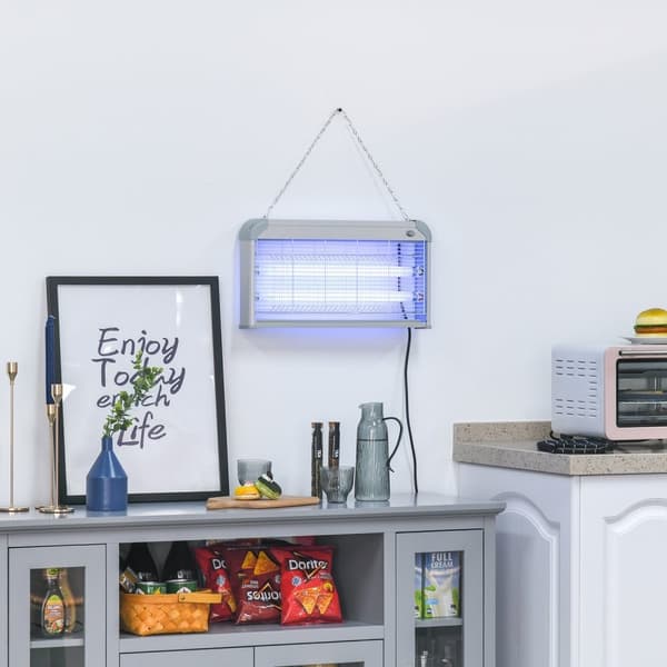 ROTZ UV Insektslampa - Mygglampa - Elektrisk fluga - Kemikaliefri - 48,5L x 8,5W x 26,5H cm