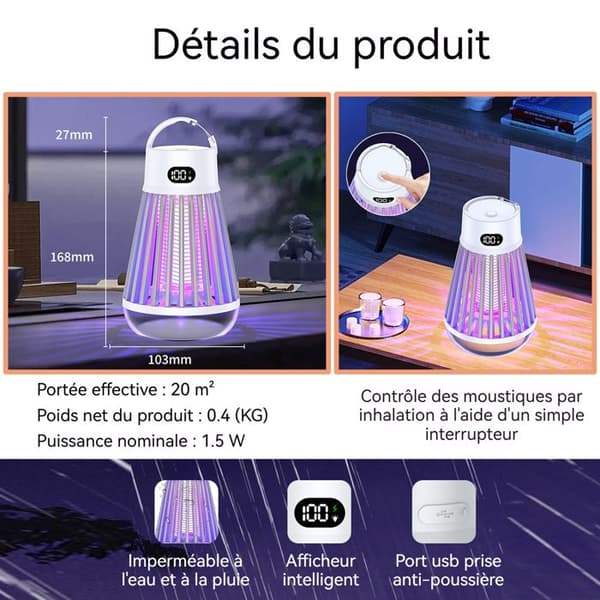 INN® Cactus Mosquito Killer Lamp Hem Sovrum Kontor Tyst Liten USB-port Inandningsfällor Mosquito Killer Lampa