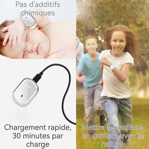 INN Armband mot mygg med ultraljud, uppladdningsbara armband för mygg, elektroniskt myggarmband