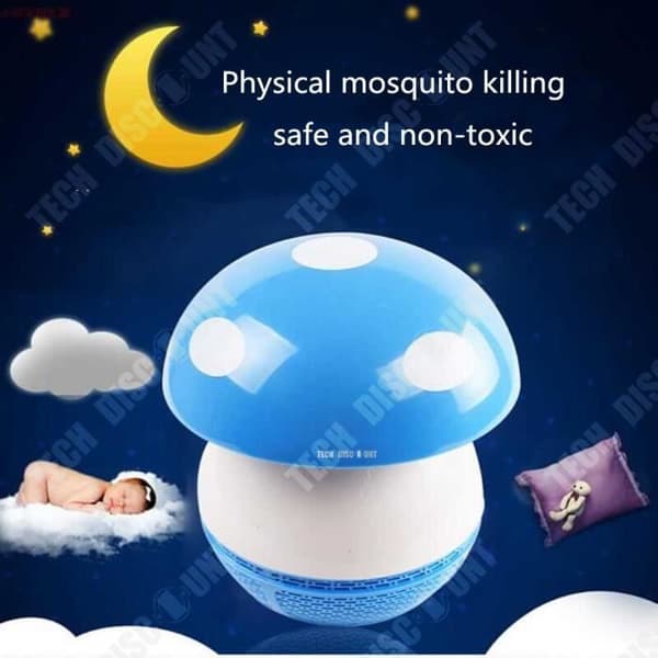 TD® Mosquito Killer Lampa Uppladdningsbar inomhus reseavstötande Nattljus Sovrumssvamp Form Baby Killer Giftfri insekt