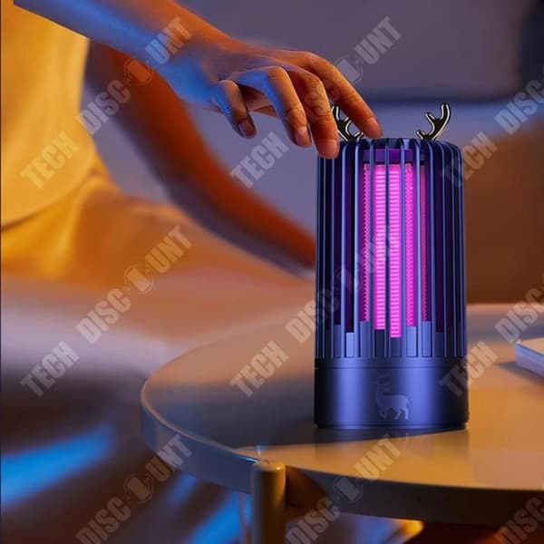 TD® 360° blått ljus Mosquito Killer Sovrum Mute Mosquito Killer utomhus mygglampa