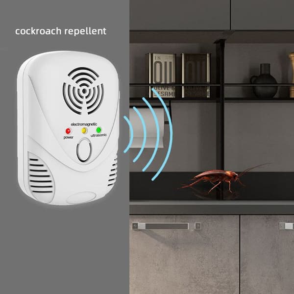 TD® Ultrasonic Mouse Repellent 6,3*6*9,6CM repellerar insekter och gnagare Nattljusfunktion