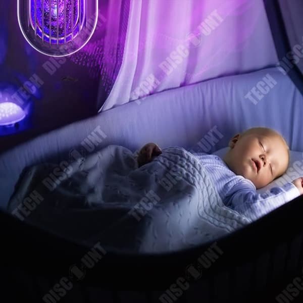 TD® New Electric Shock Mosquito Lamp Home Mosquito Killer Purple Light Myggfälla Plug-in Myggmedel