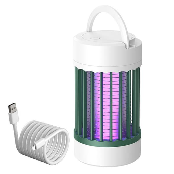 TD® Ny myggdödslampa Elektrisk chock Uppladdningsbar insektsavvisare Mute LED-lampa för myggfälla Mosquito Trap Lamp