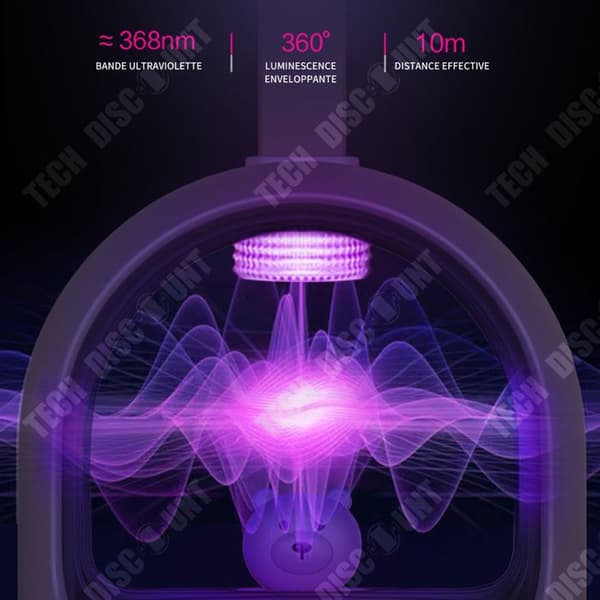 TD Lampa anti mygg USB Fångstfluga Myggavvisande 360° Ljus Myggdödare för Sovrum Köket