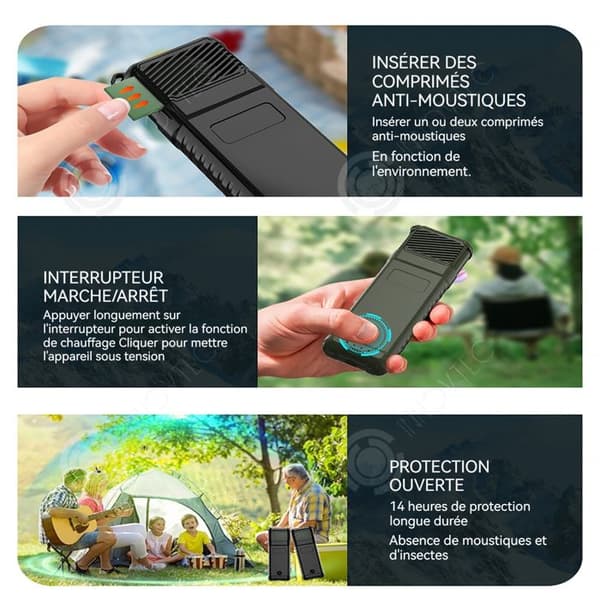 INN Mosquito Killer Lamp 5000mAh IPX65 Ultrasonic Repellent Scarer Raticide Laser Insecticide Electric Repellent Handheld Funktion
