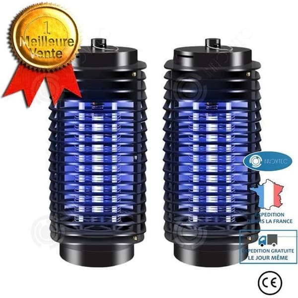 INN® 2PCS Elektrisk mygg- och flugavvisande fälla Myggdödare LED UV-lampa Giftfritt skydd Insektsmedel Säkert