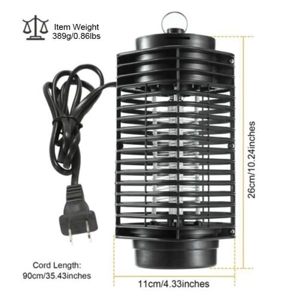 Mosquito Killer Lamp 3W UV Elektrisk Elektrisk Mosquito Anti Insektsavvisande Flugfälla Anti Insekt Effektiv räckvidd 20m²