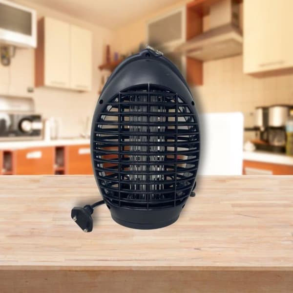 Anti-Mygga Lampe 4 LED UV Oval Elektrisk och Tyst för Inomhus med Räckvidd på 40 m²