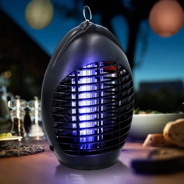 Anti-Mygga Lampe 4 LED UV Oval Elektrisk och Tyst för Inomhus med Räckvidd på 40 m²