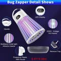 Miniatyrbillede 3 af 11: OBOSOE Bug Zapper Udendørs og indendørs - genopladelig myg og flyve Killer, USB LED lys fælde bærbar trådløs elektrisk myg Zappers Killer , Camping