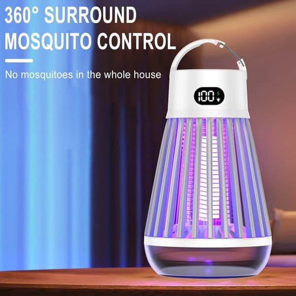 OBOSOE Bug Zapper Udendørs og indendørs - genopladelig myg og flyve Killer, USB LED lys fælde bærbar trådløs elektrisk myg Zappers Killer , Camping