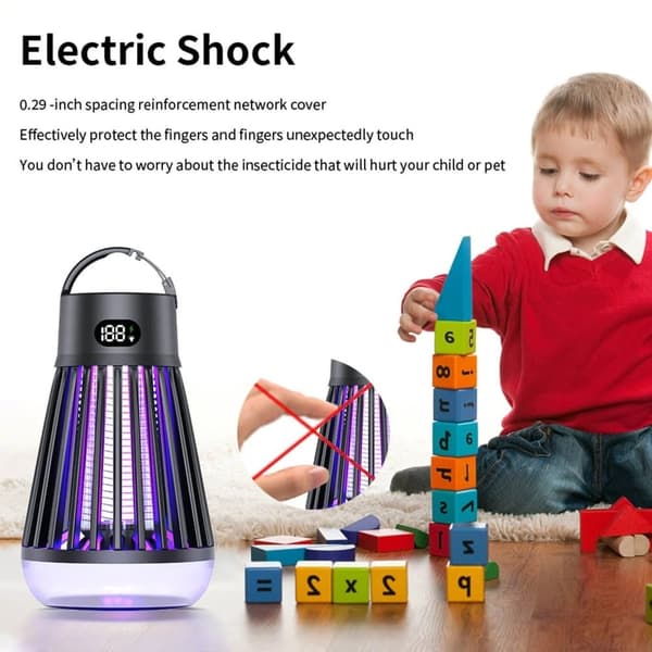 OBOSOE Bug Zapper Udendørs og indendørs - genopladelig myg og flyve Killer, USB LED lys fælde bærbar trådløs elektrisk myg Zappers Killer , Camping