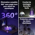 Miniatyrbild 3 av 4: INN Lampa Anti Mygga Autonomi på 7 till 13 timmar Förstärkt nätöverdrag som kan hängas UV-ljus Multiband Anti-Mygga