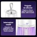 Miniatyrbild 2 av 4: INN Lampa Anti Mygga Autonomi på 7 till 13 timmar Förstärkt nätöverdrag som kan hängas UV-ljus Multiband Anti-Mygga