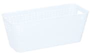oppbevaringskurv 30 x 13 cm polypropylen hvit