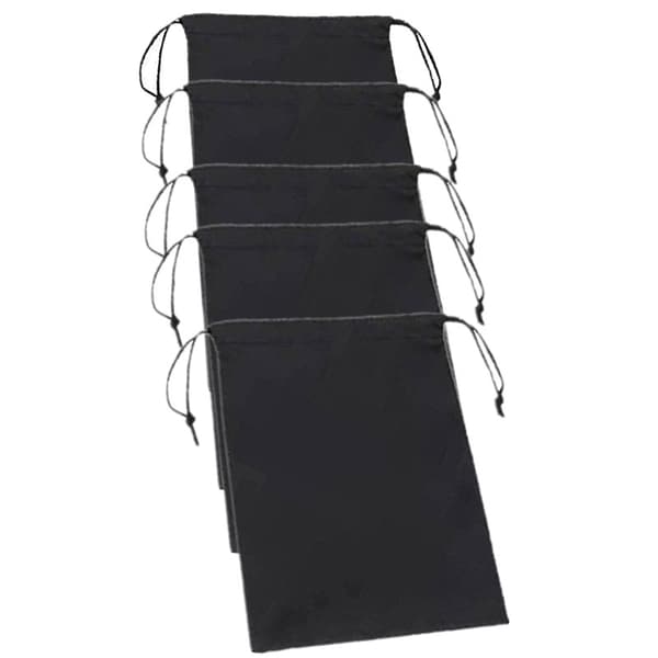 INF Oppbevaringsposer med snøring 5-pakning 15 × 20 cm Sort