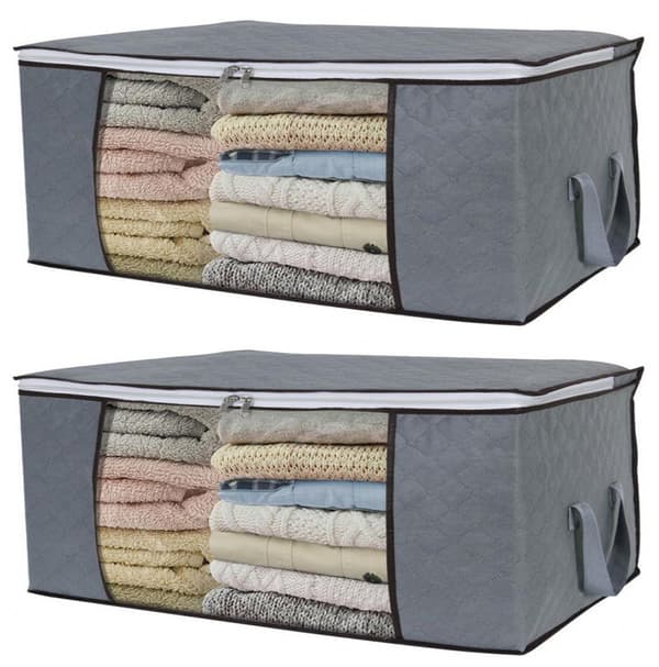 INF Oppbevaringseske for laken, tepper, klær 60x43x35 cm 2-pack
