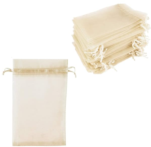 Organza poser 7x9 cm 50-pak Champagne