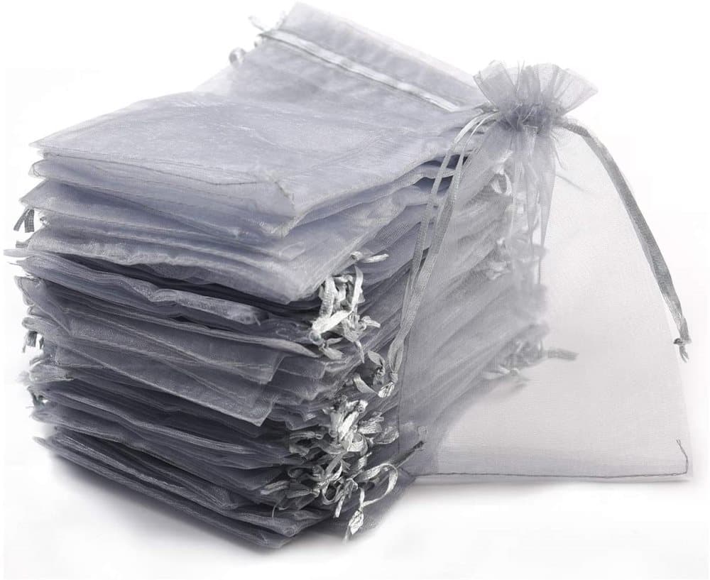 Organzapåsar 7x9 cm Grå 50-pack