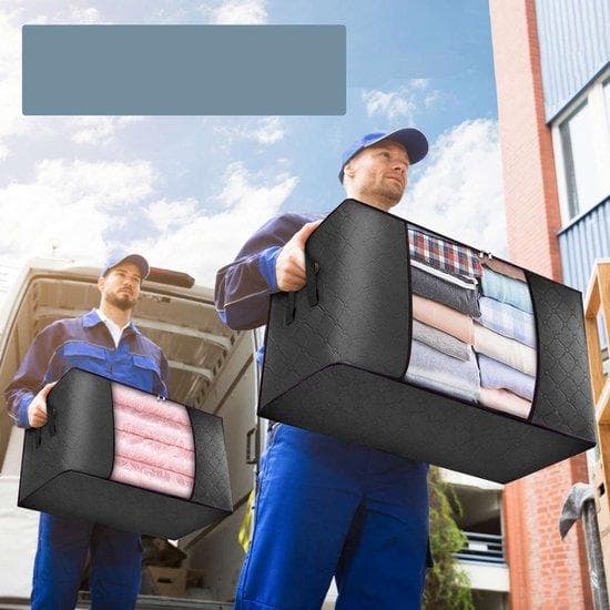 Förvaringsväska - Klädarrangör - förvaring - Lämplig för olika föremål - Klädväska - Lämplig för i ditt skåp - 4 stycken - Svart