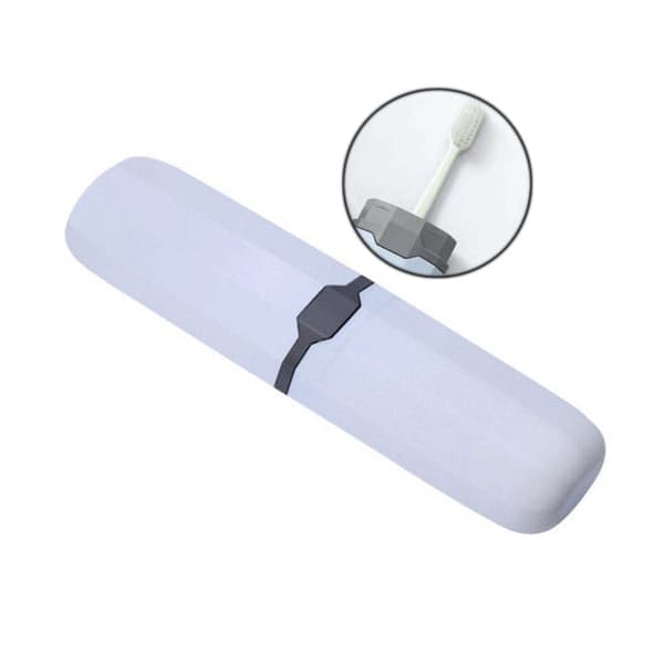 Utomhusresor Bärbar Tandkräm Tandborste Hushållsförvaring Cup Box Fodral (Vit)