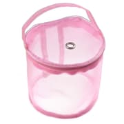 Mesh Bag DIY Hand Weaving Tools Yarn Storage Knitting Bag Organizer Hollow Yarn Bag(Small Pink)