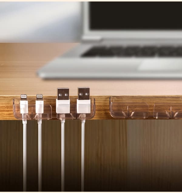 INF Desktop Cable Organizer Clip Kabelförvaring USB-kabelvindare
