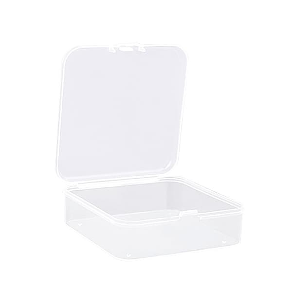 INF Rektangulær klar opbevaringsboks til små tilbehør 12,5x10,2x3,3 cm