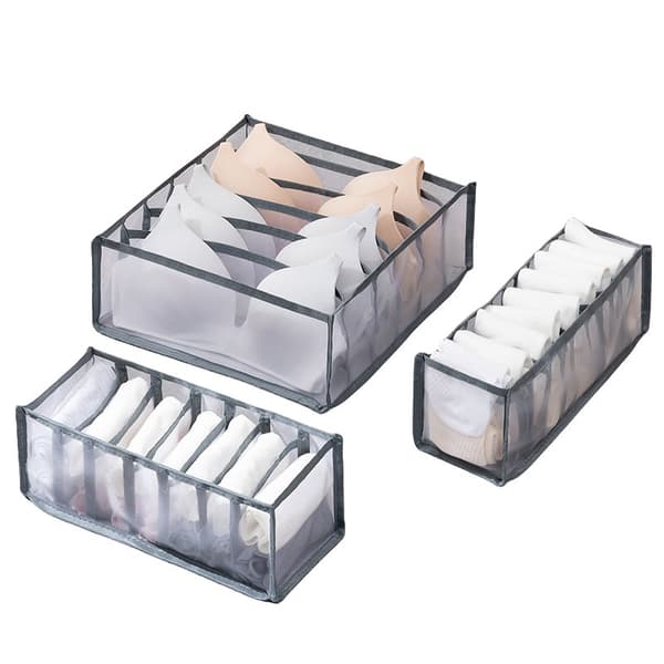 INF Vikbar Klädlåda Organizer för Underkläder BH Strumpor 4-Pack