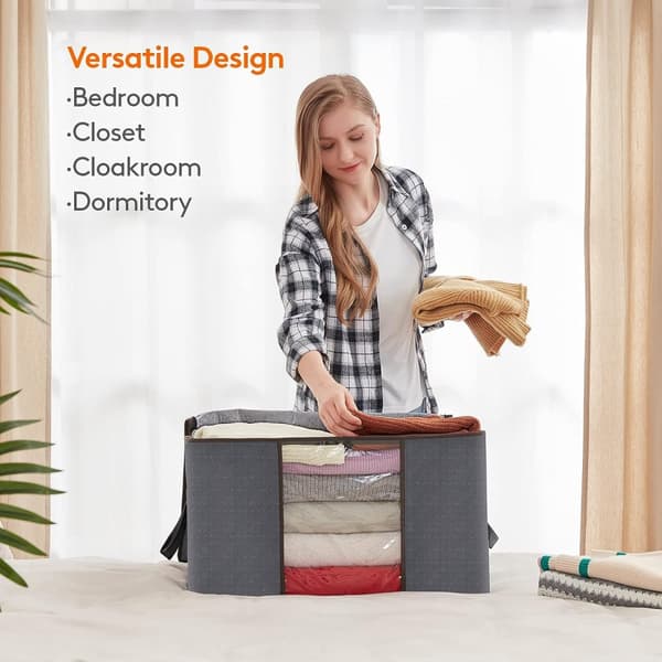 INF Opbevaringsbokse med låg, Garderobe Quilt Opbevaringspose 3-Pak