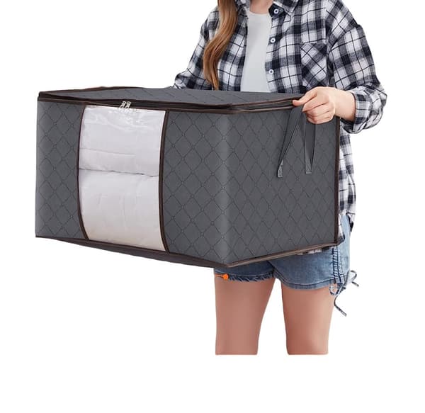 INF Opbevaringsbokse med låg, Garderobe Quilt Opbevaringspose