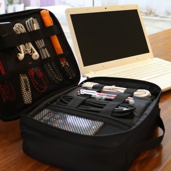 INF Multifunktionel datakabel opbevaringstaske kabel organizer taske