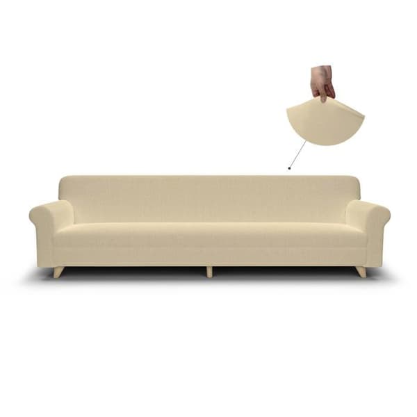 Mb home basic - CD-PB-panna-4P - Bi-elastisk "Piu Bello" sofföverdrag, kräm, 4-SITSER