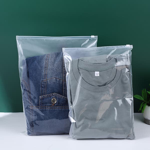 INF 50-Styks gennemsigtige/frosted PE Ziplock-poser til opbevaring af tøj