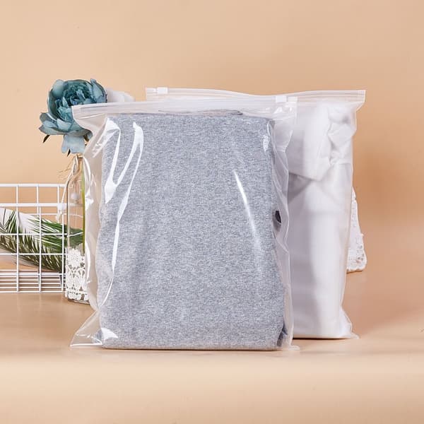 INF 50-Styks gennemsigtige/frosted PE Ziplock-poser til opbevaring af tøj