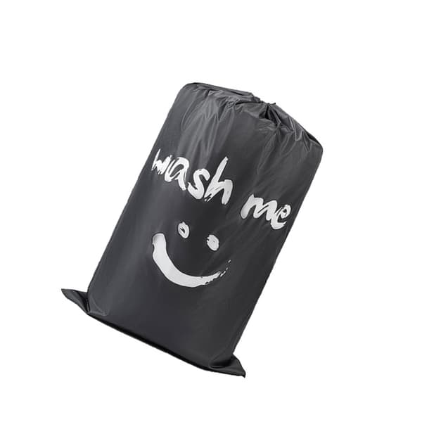 INF Snøre Beam Mouth Finishing Bag Vasketøjspose Opbevaringspose smiley face