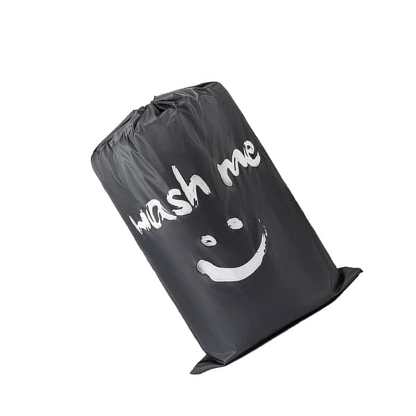 INF Snøre Beam Mouth Finishing Bag Vasketøjspose Opbevaringspose smiley face