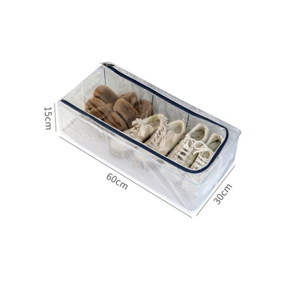 INF Vit genomskinlig förvaringslåda PVC mesh tyg stålram box