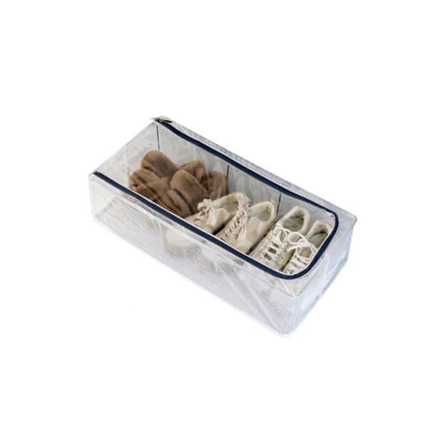 INF Vit genomskinlig förvaringslåda PVC mesh tyg stålram box