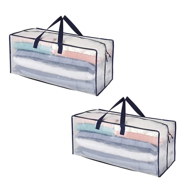 INF Gjennomsiktig PP vevd flytteveske 2-pack