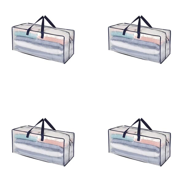 INF Gennemsigtig PP vævet flyttetaske 4-pack
