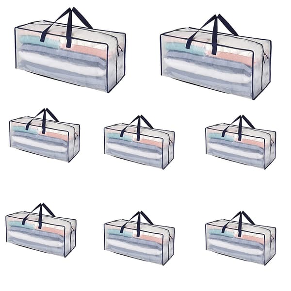INF Gennemsigtig PP vævet flyttetaske 8-pack
