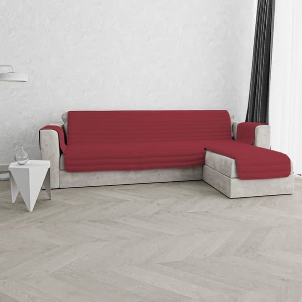 Mb home basic - CD- ola-bordeaux 290 - Sofföverdrag med schäslong, Canvas, Bordeaux, 290 cm